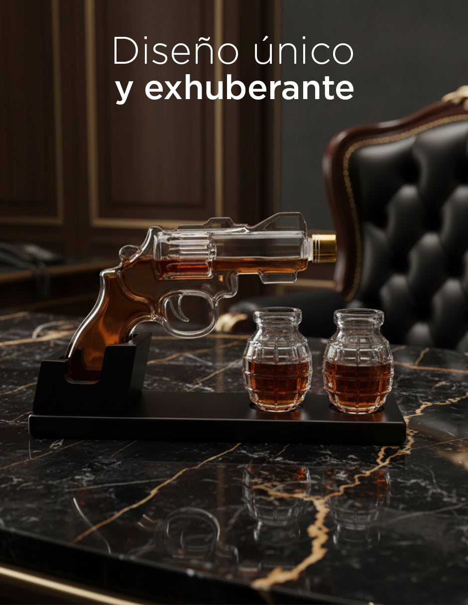 Decantador Signature Edition: Ripon Revolver & Grenade Glasses