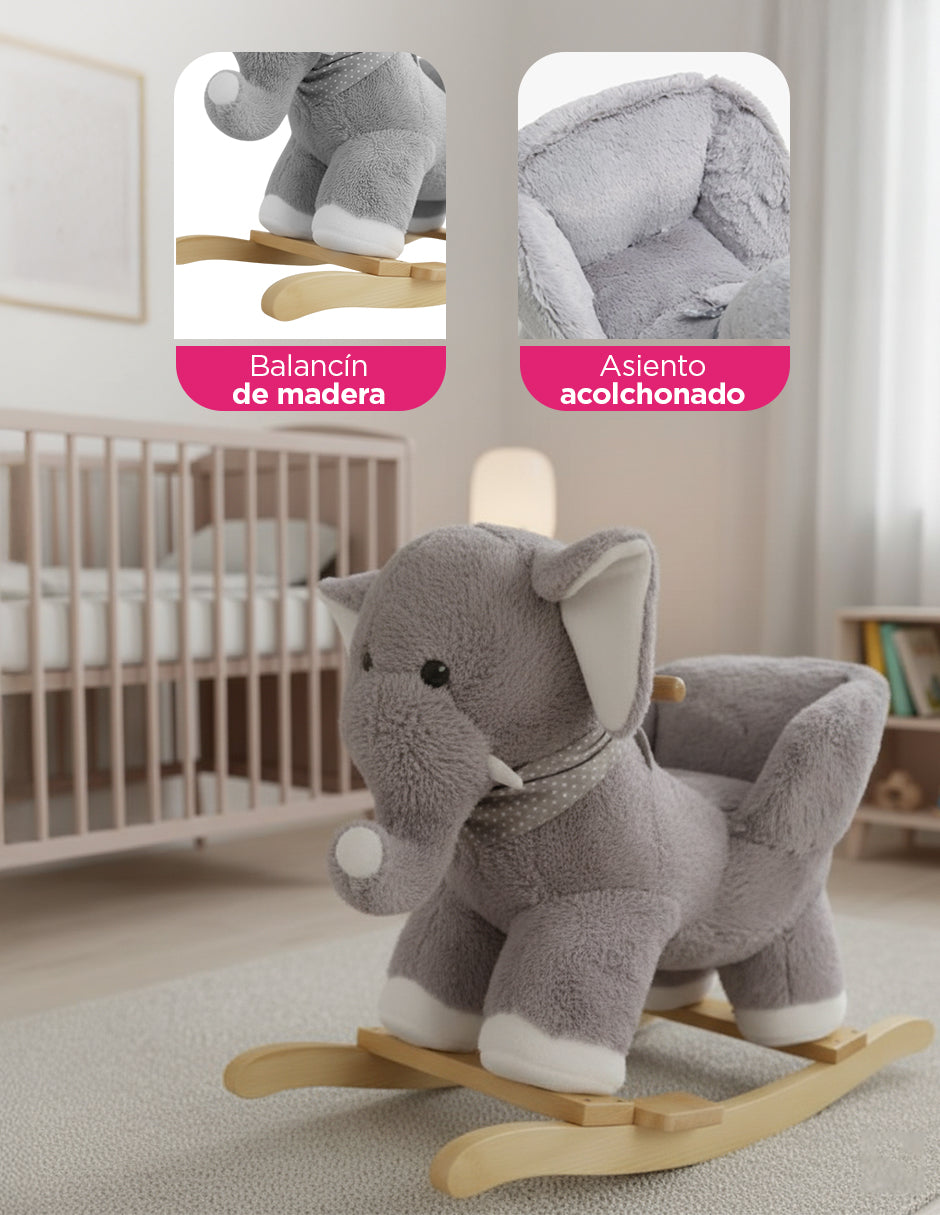 Elefante Balancín Trompy Gris