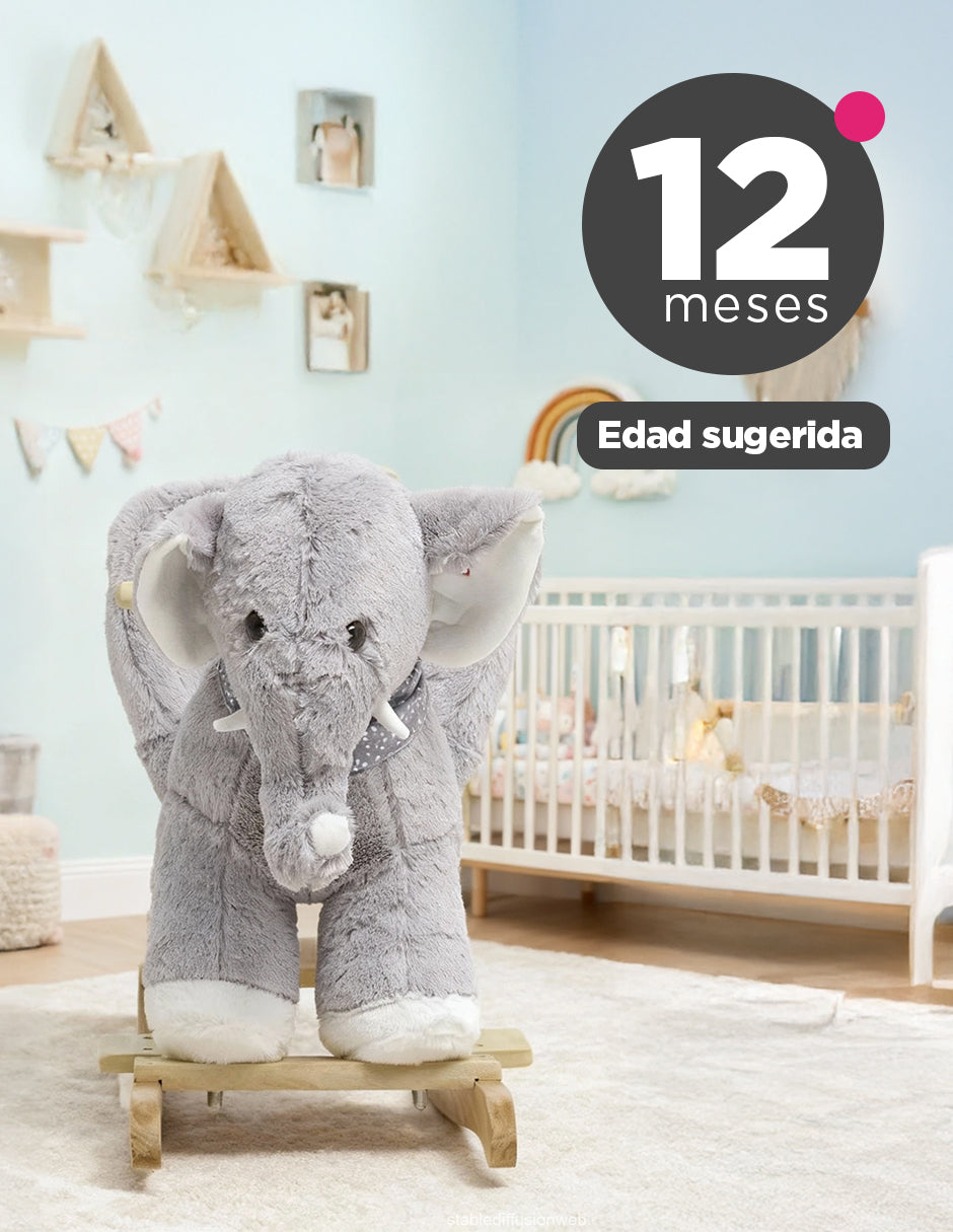 Elefante Balancín Trompy Gris