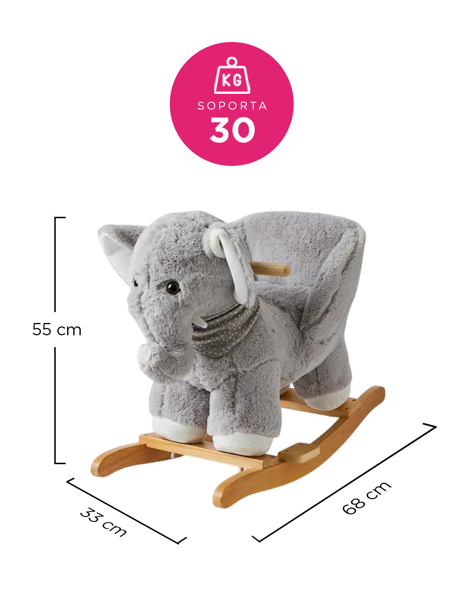 Elefante Balancín Trompy Gris