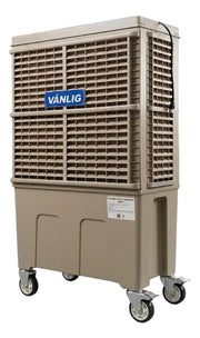 Enfriador Evaporativo Industrial Portátil Vostok Vanlig 120L Beige con Ruedas