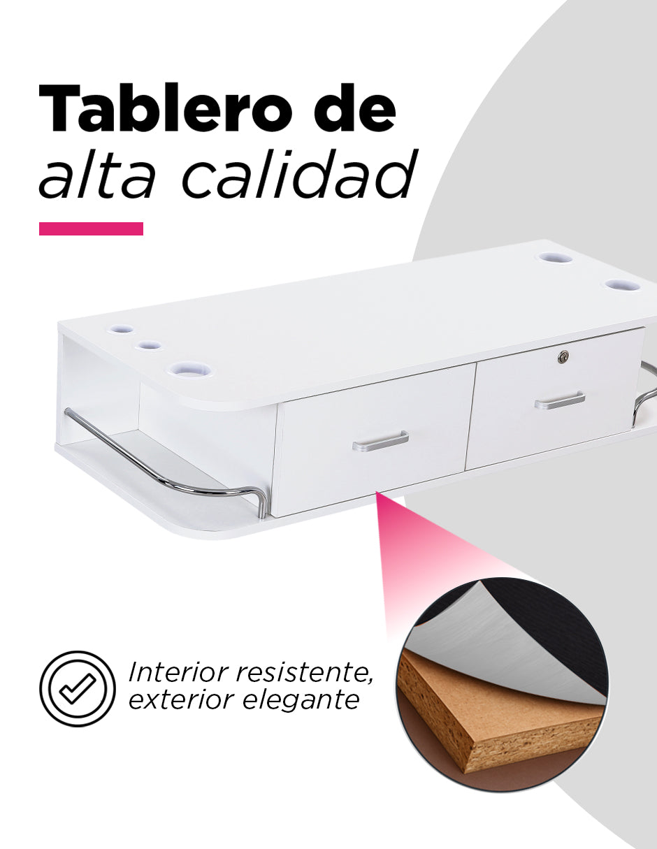 Estación Barberia Salón De Belleza Blanca