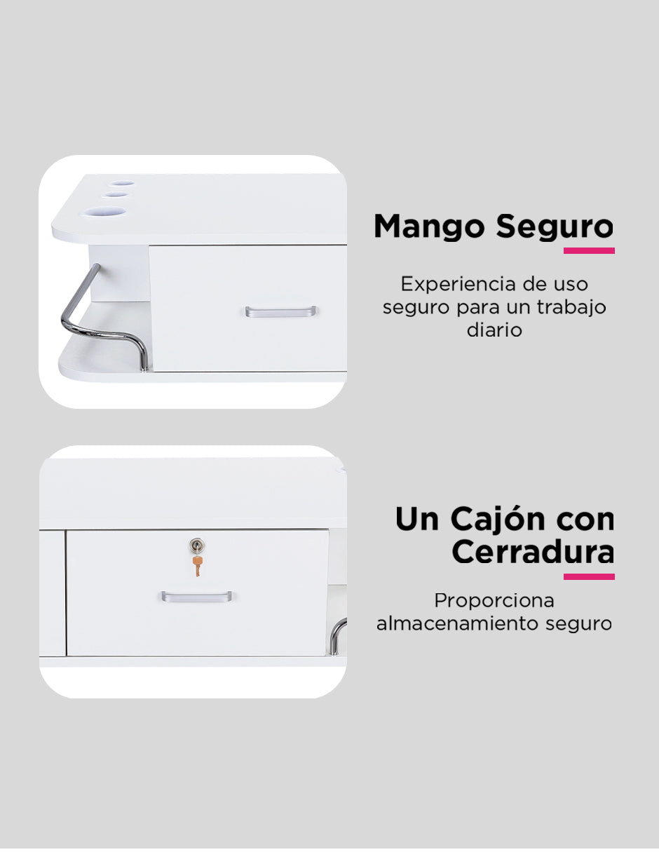 Estación Barberia Salón De Belleza Blanca