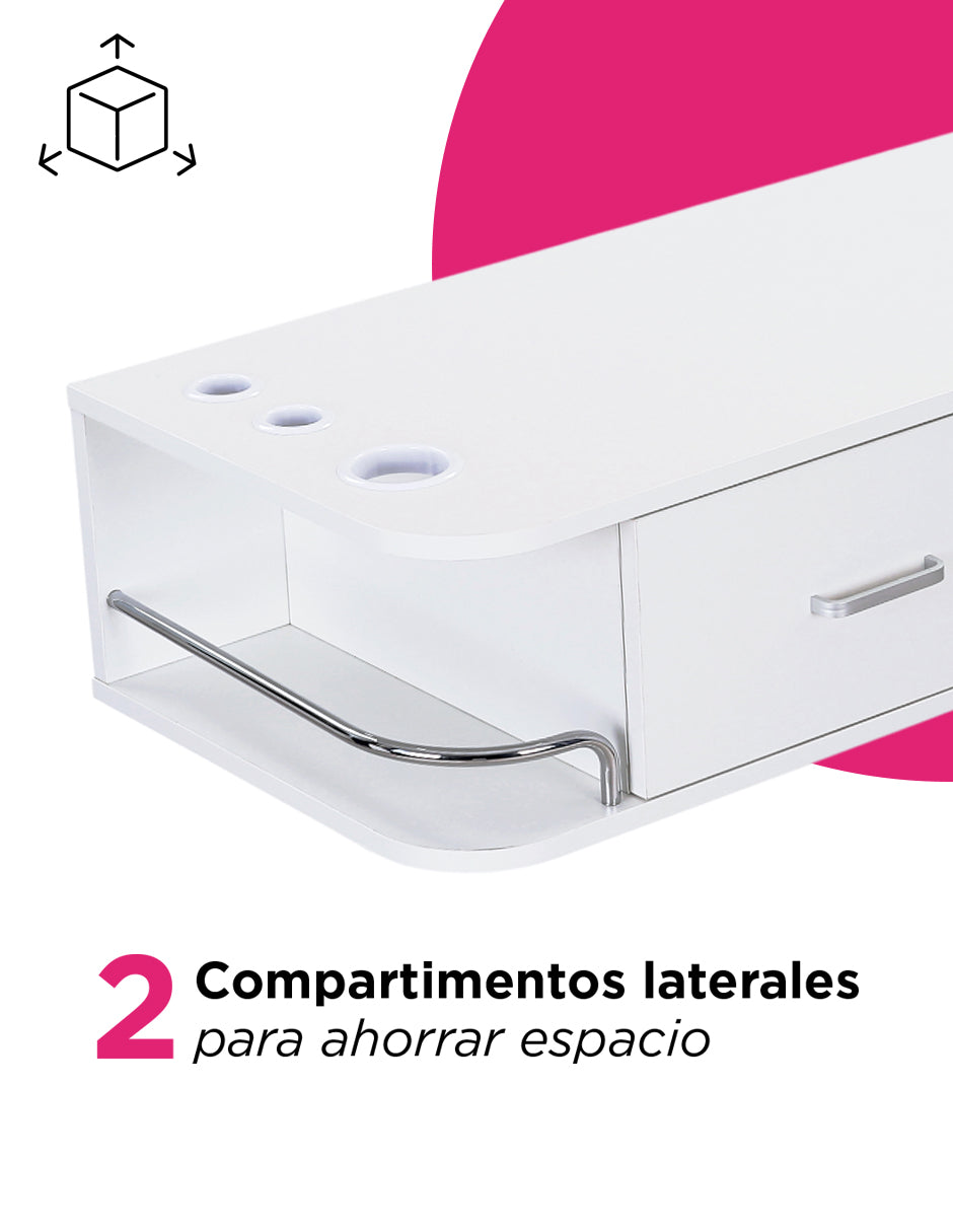 Estación Barberia Salón De Belleza Blanca