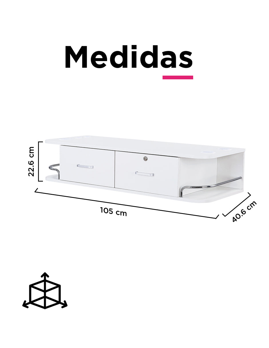 Estación Barberia Salón De Belleza Blanca