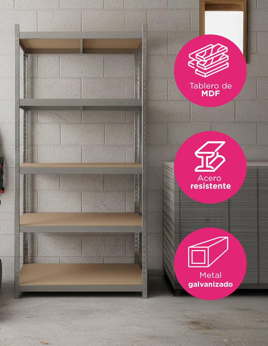 Estantería De Almacenamiento Plata