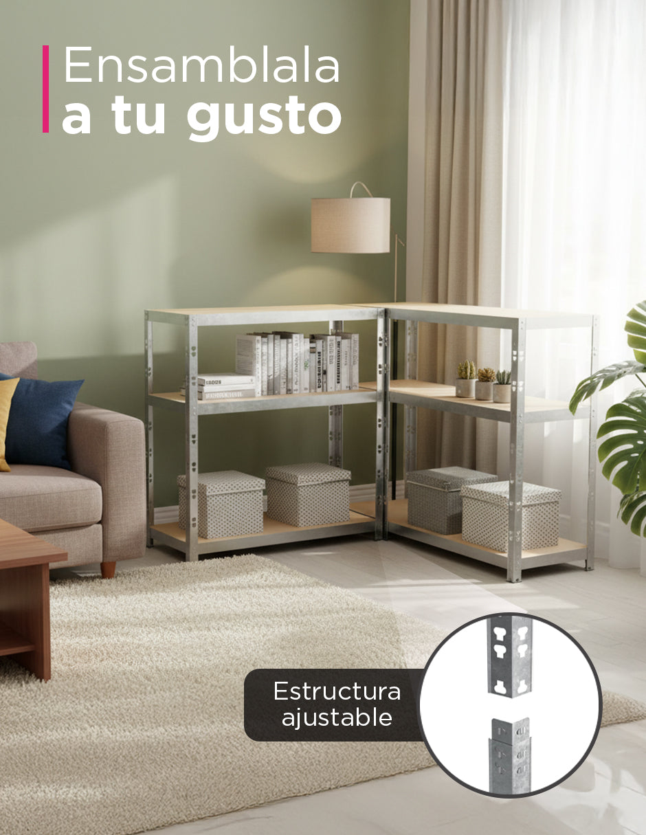 Estantería De Almacenamiento Plata