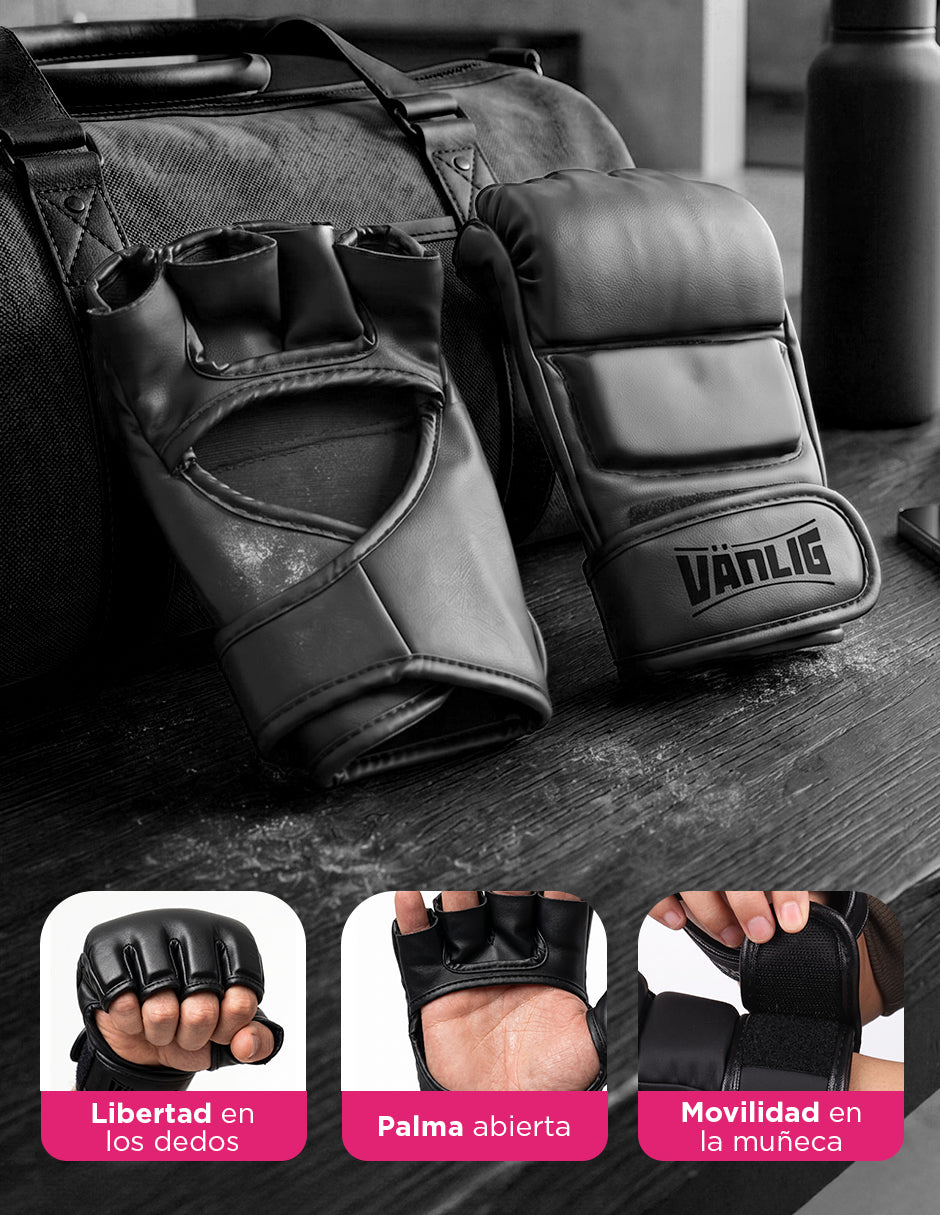 Guantes MMA Artes Marciales Talla M Palma Abierta Entrenamiento Vanlig