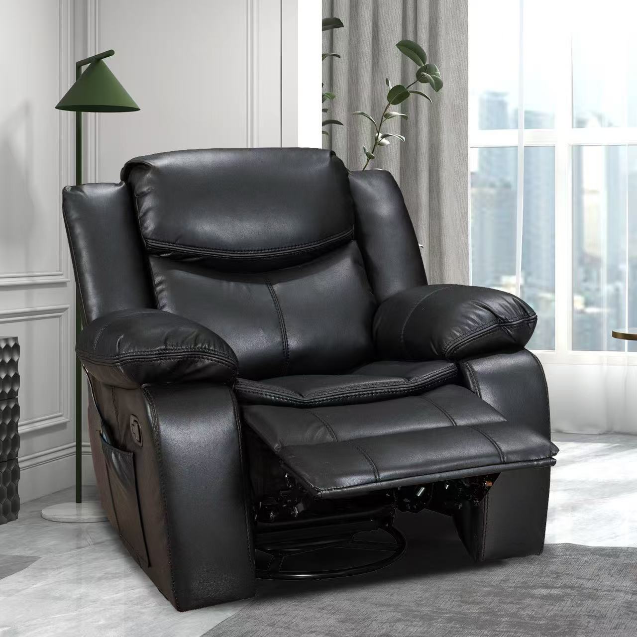 Sillón Burgo, Reclinable, Eléctrico con Masaje y Calor Negro