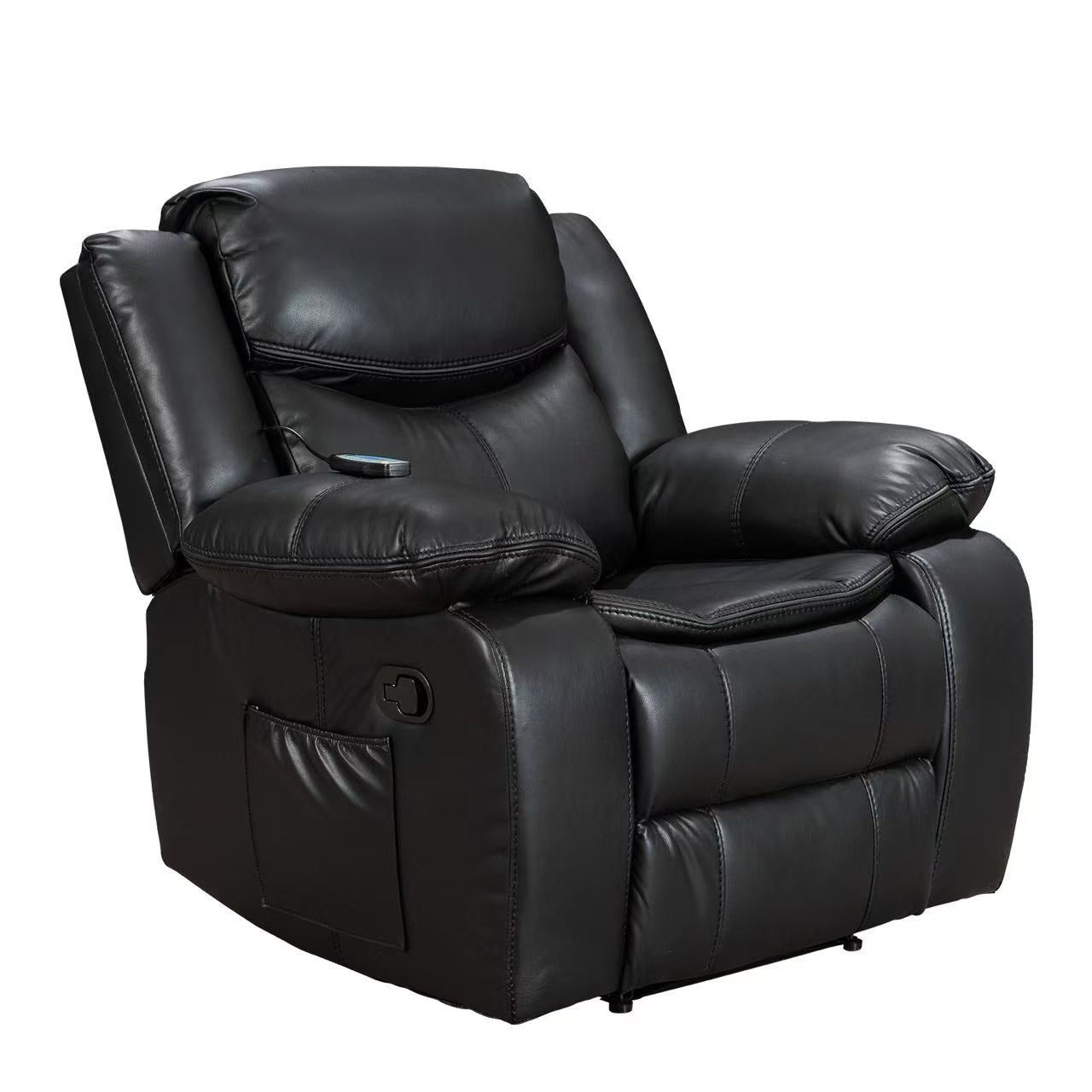 Sillón Burgo, Reclinable, Eléctrico con Masaje y Calor Negro