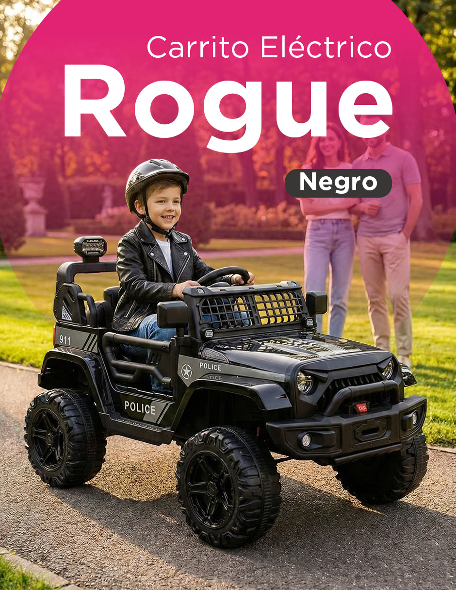 Jeep Montable Todo Terreno Racing Rogue Negro Con MP3