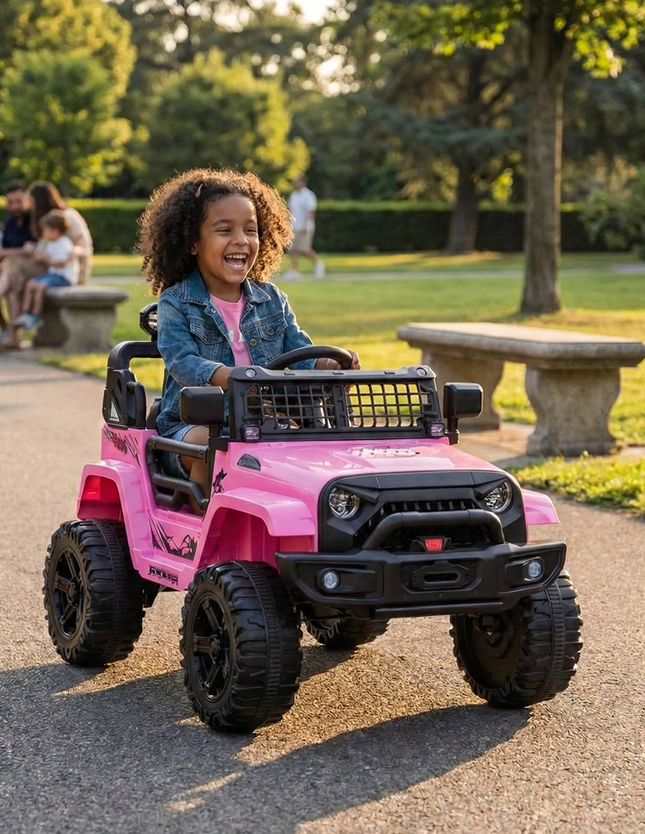 Jeep Montable Todo Terreno Racing Rogue Rosa Con MP3