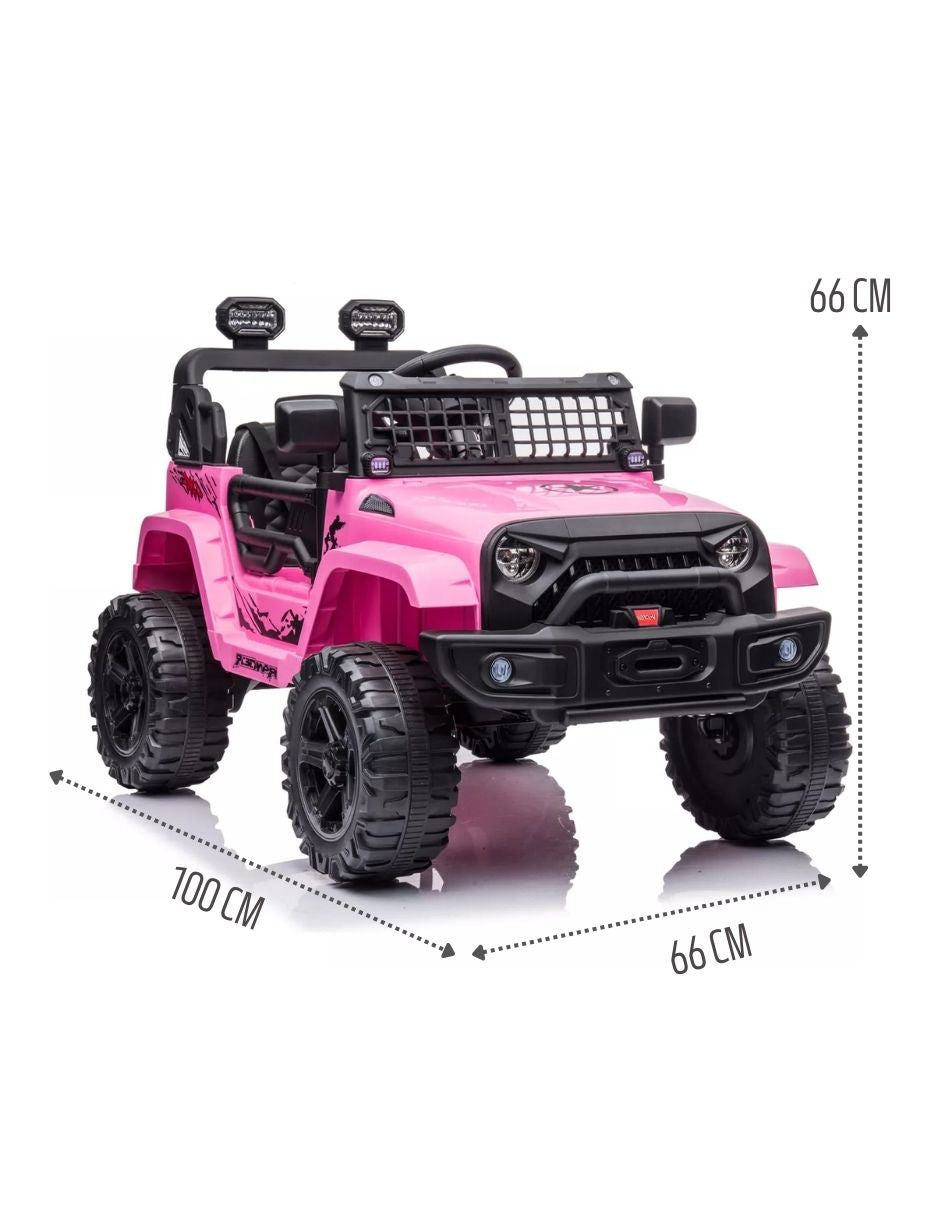 Jeep Montable Todo Terreno Racing Rogue Rosa Con MP3