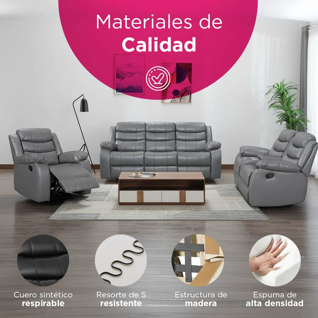 Juego De Sala Praga Gris