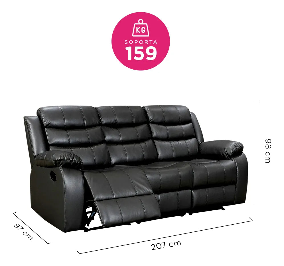 Juego De Sala Praga Negro