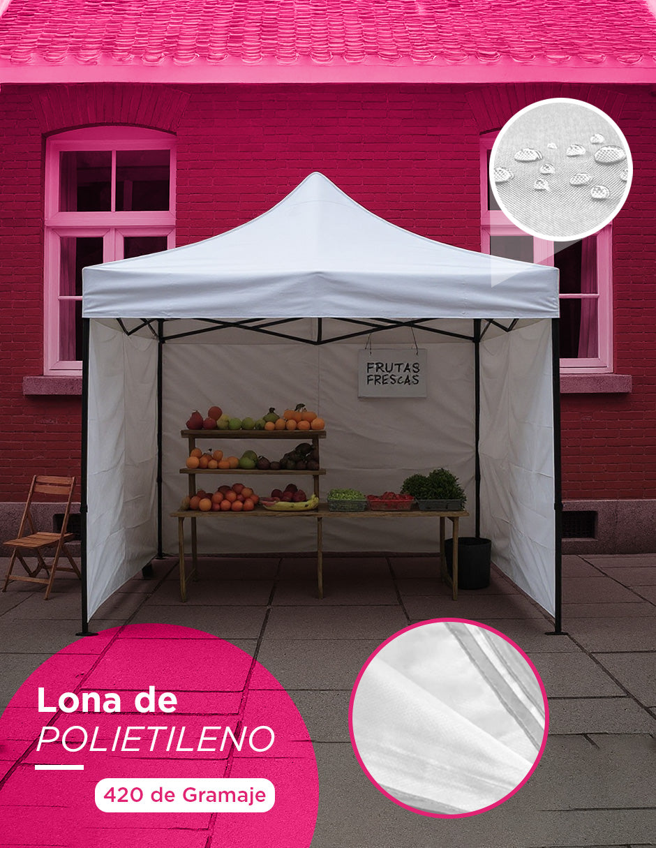 Kit 3 Paredes Para Toldo 3X3 Blanco