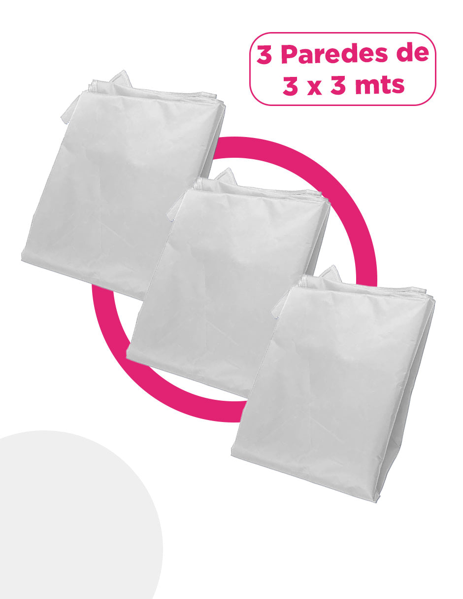 Kit 3 Paredes Para Toldo 3X3 Blanco