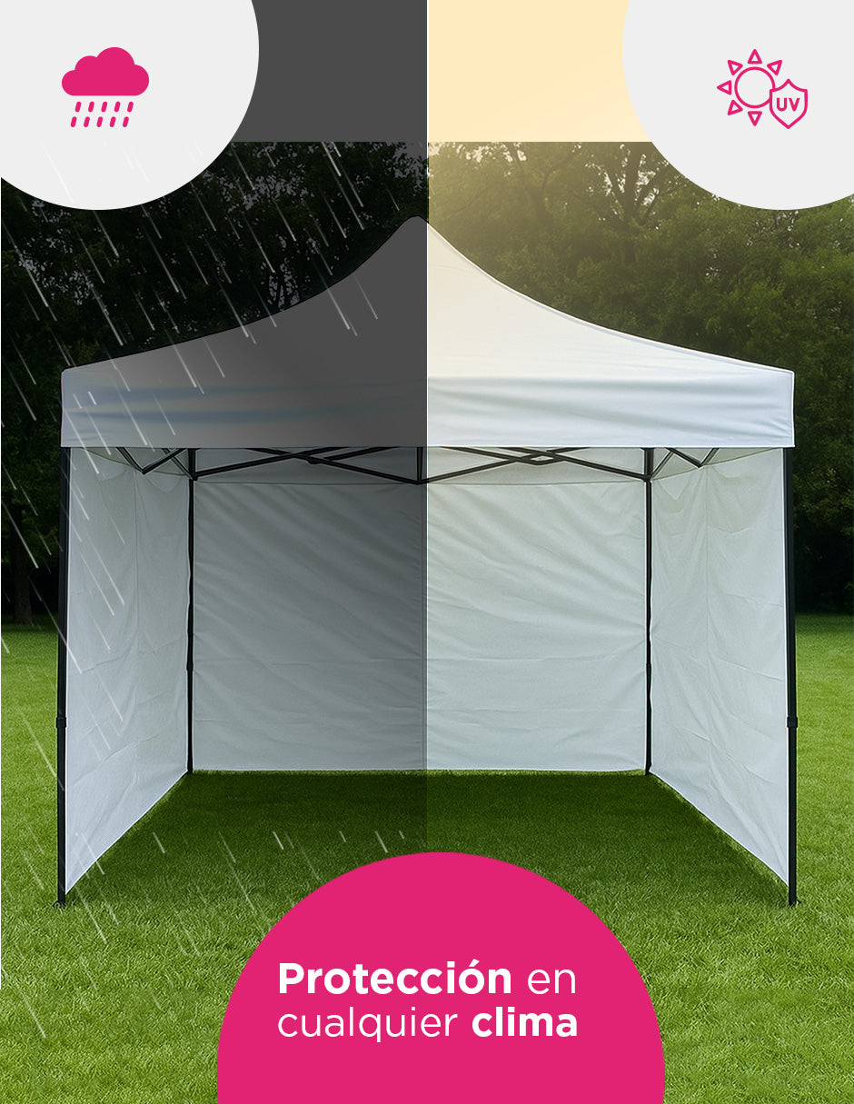 Kit 3 Paredes Para Toldo 3X3 Blanco