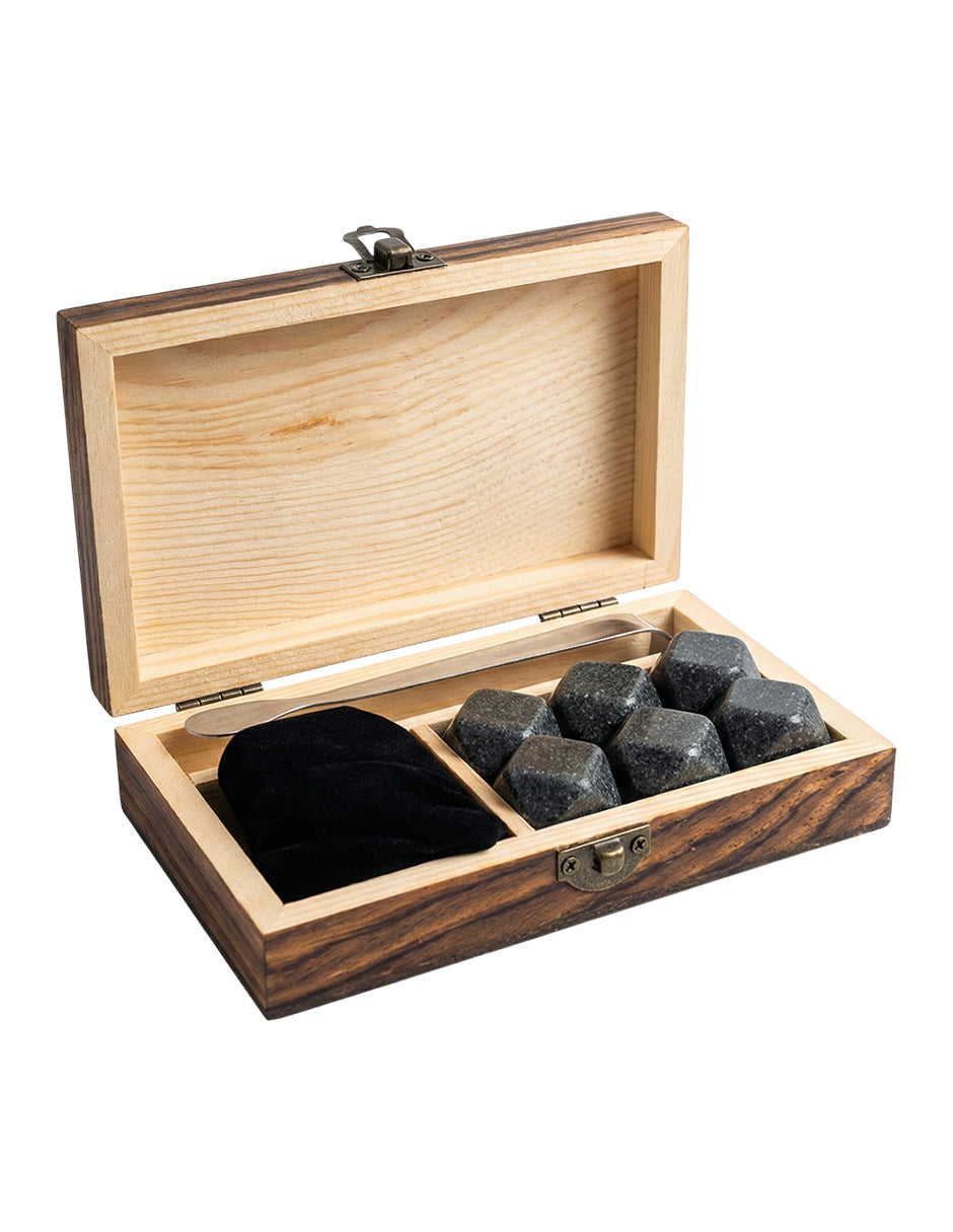 Kit de Piedras para Whisky Cork - Enfriadores Naturales Reutilizables en Estuche de Lujo