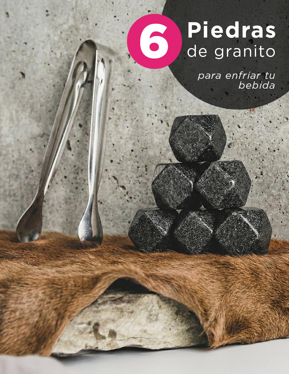 Kit de Piedras para Whisky Cork - Enfriadores Naturales Reutilizables en Estuche de Lujo
