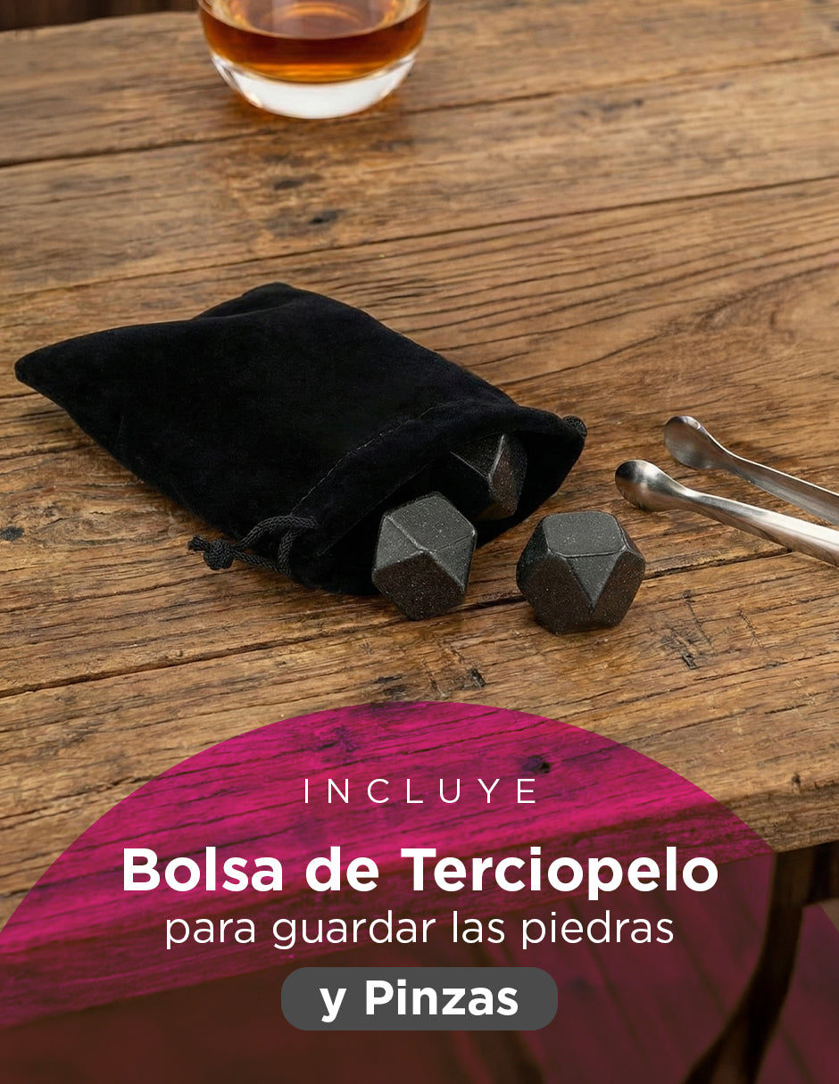 Kit de Piedras para Whisky Cork - Enfriadores Naturales Reutilizables en Estuche de Lujo