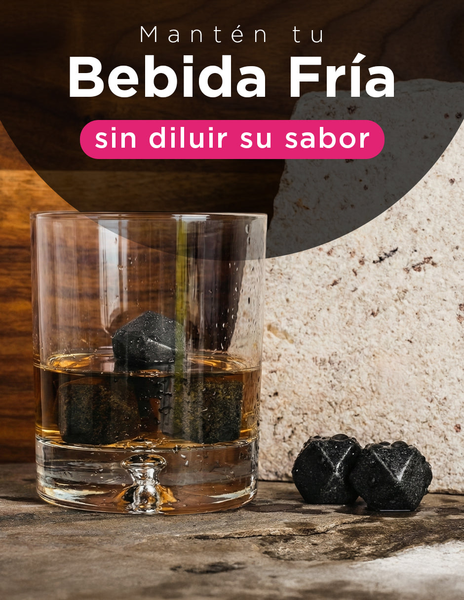 Kit de Piedras para Whisky Cork - Enfriadores Naturales Reutilizables en Estuche de Lujo