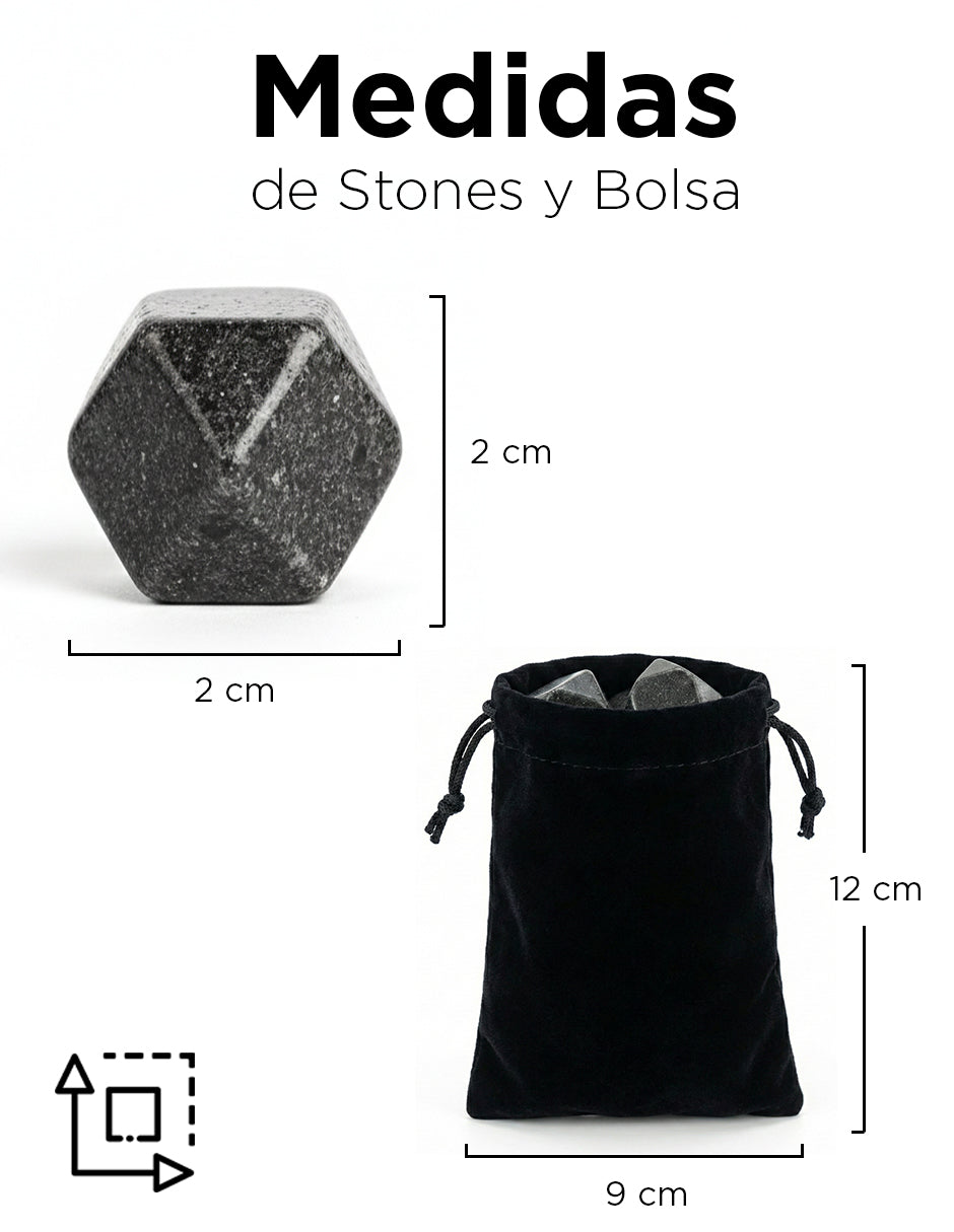Kit de Piedras para Whisky Cork - Enfriadores Naturales Reutilizables en Estuche de Lujo