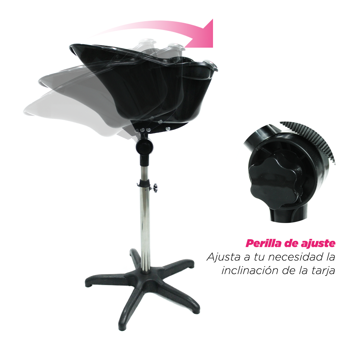Lavabo Portátil Profesional Dublín: Altura Ajustable y Diseño Ergonómico