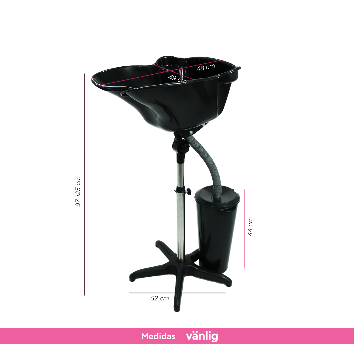Lavabo Portátil Profesional Dublín: Altura Ajustable y Diseño Ergonómico
