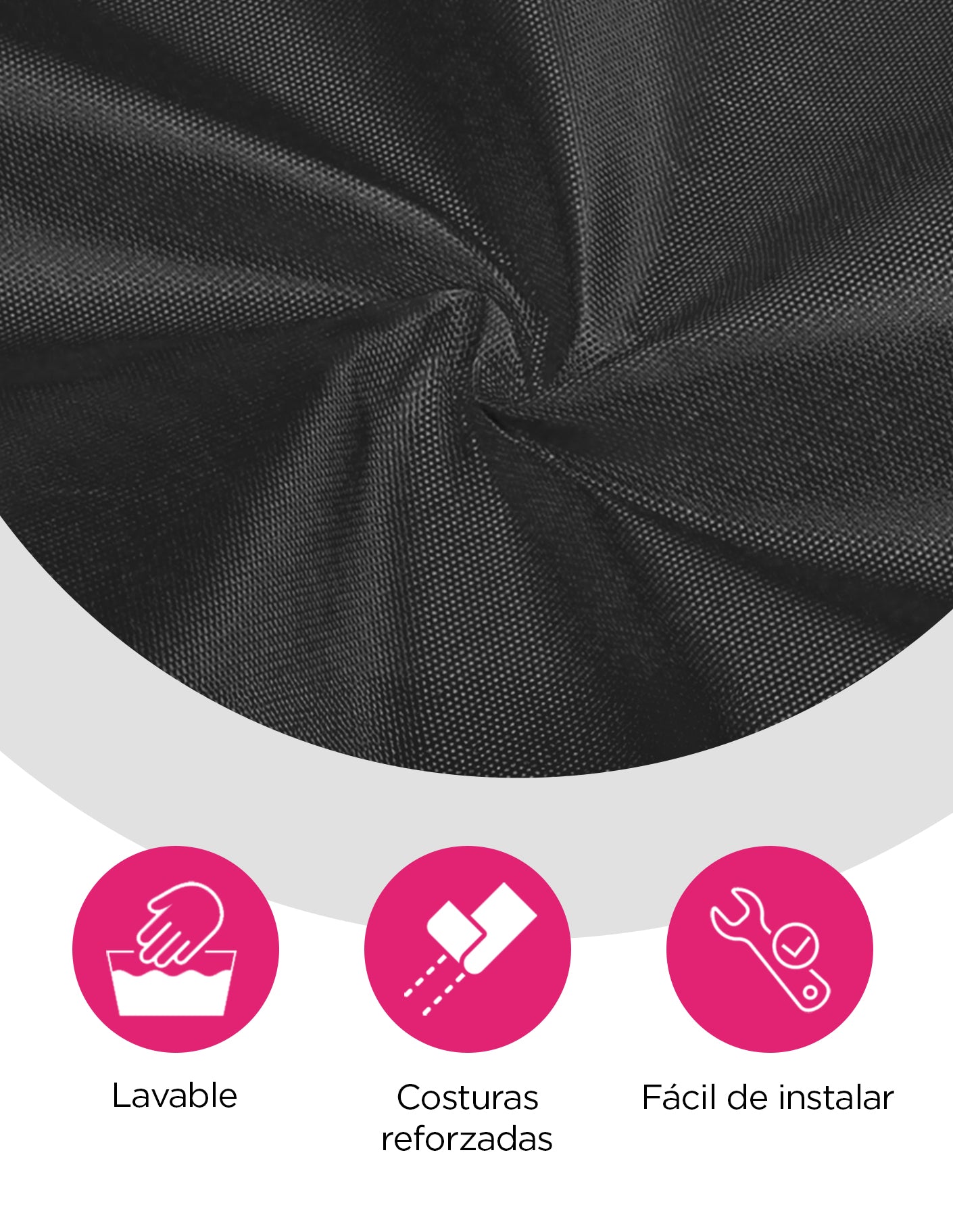 Lona Repuesto Para Toldo 2X2 Negra