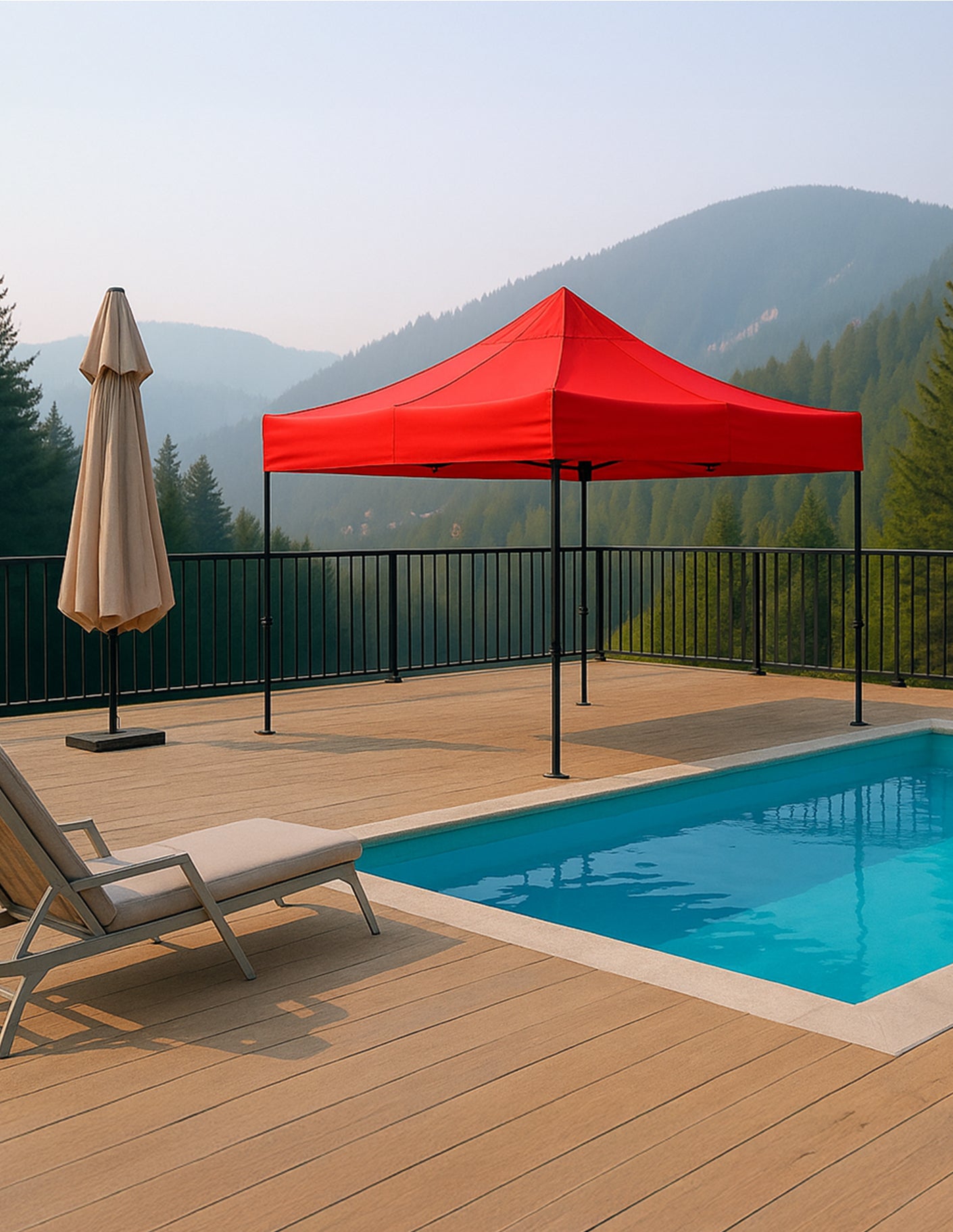 Lona Repuesto Para Toldo 2X2 Roja