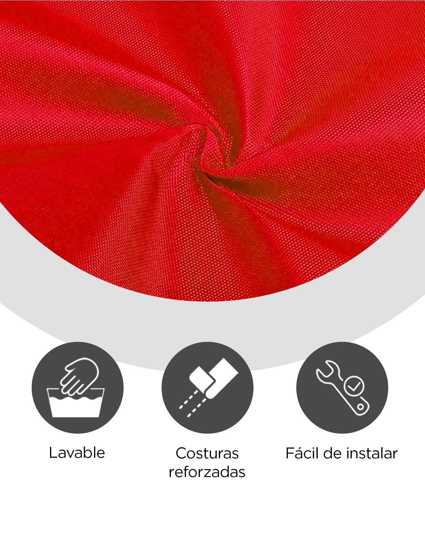 Lona Repuesto Para Toldo 2X2 Roja