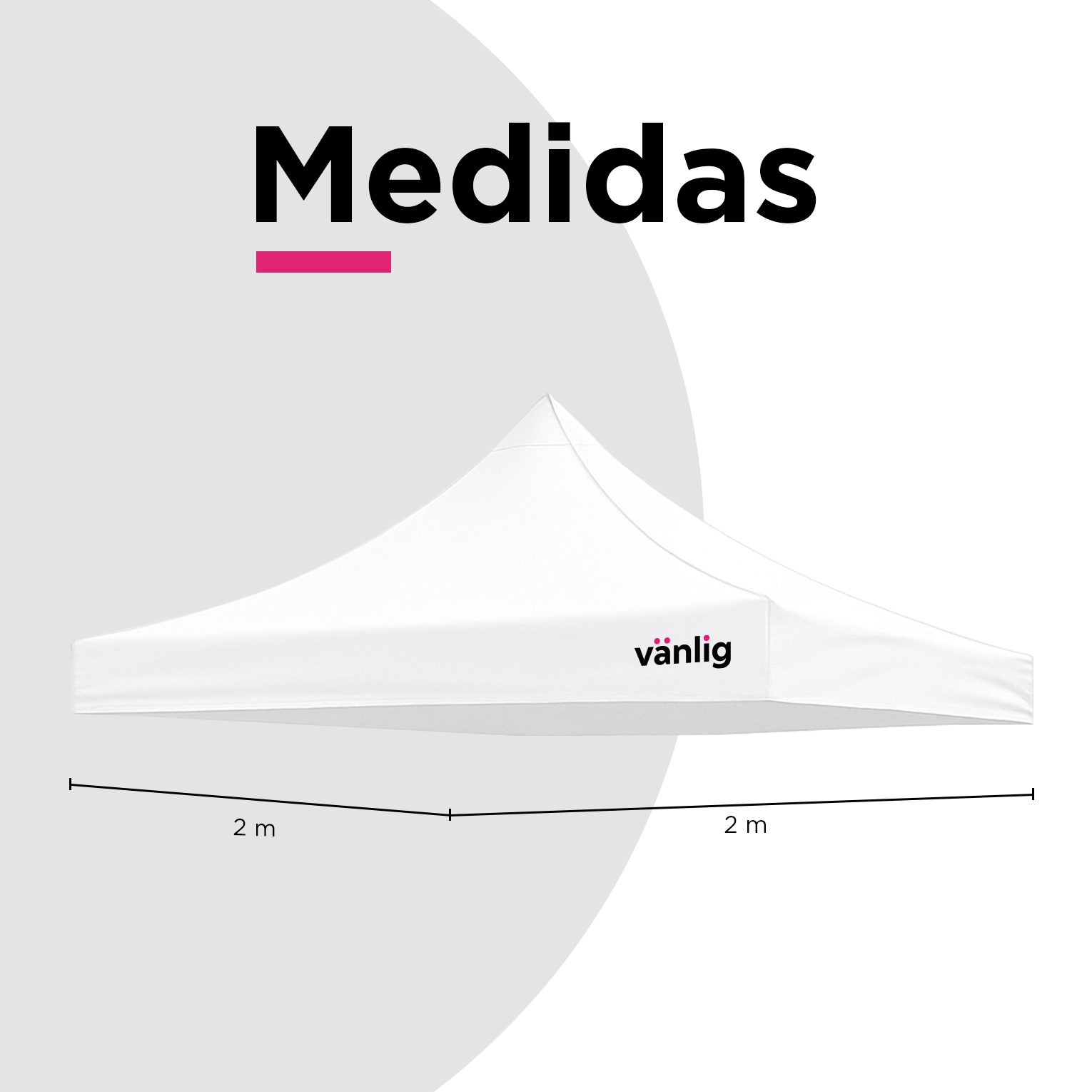 Lona de Repuesto Vanlig 2x2m Blanco: Cobertura Impermeable de Poliéster Oxford 420D