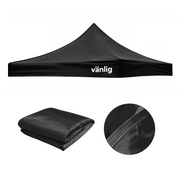 Lona de Repuesto Vanlig 2x2m Negro: Cobertura Impermeable de Poliéster Oxford 420D