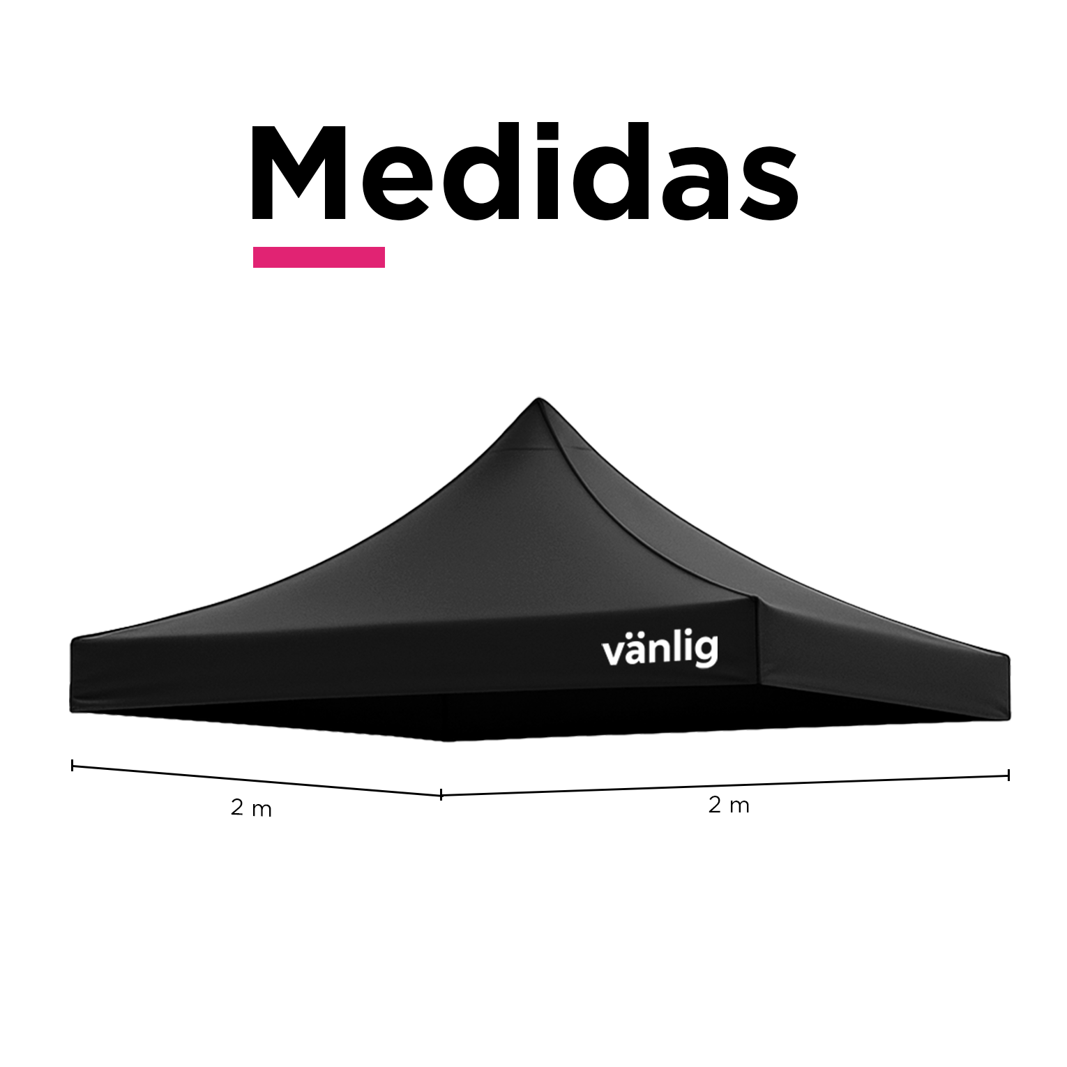 Lona de Repuesto Vanlig 2x2m Negro: Cobertura Impermeable de Poliéster Oxford 420D