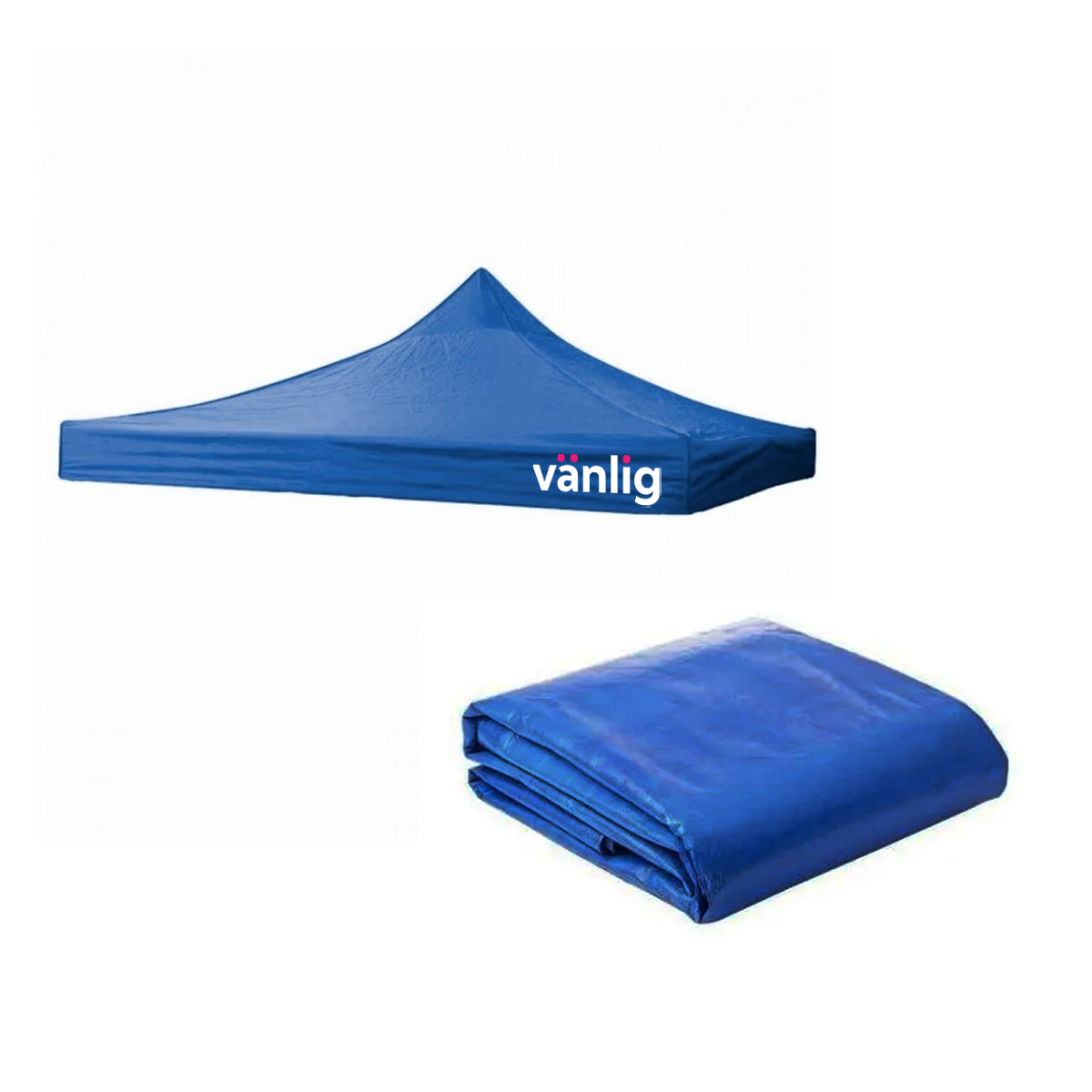 Lona de Repuesto Vanlig 3x3m Azul: Cobertura Impermeable de Poliéster Oxford 420D