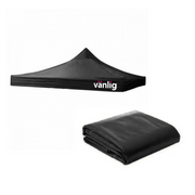 Lona de Repuesto Vanlig 3x3m Negro: Cobertura Impermeable de Poliéster Oxford 420D