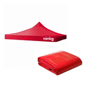 Lona de Repuesto Vanlig 3x3m Rojo: Cobertura Impermeable de Poliéster Oxford 420D