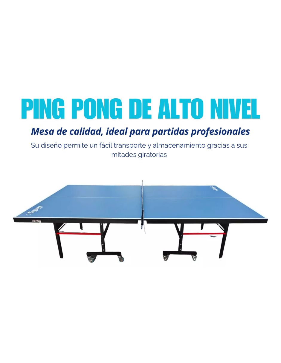 NUEVA Mesa De Ping Pong Profesional Tenis Plegable Nivel Torneo