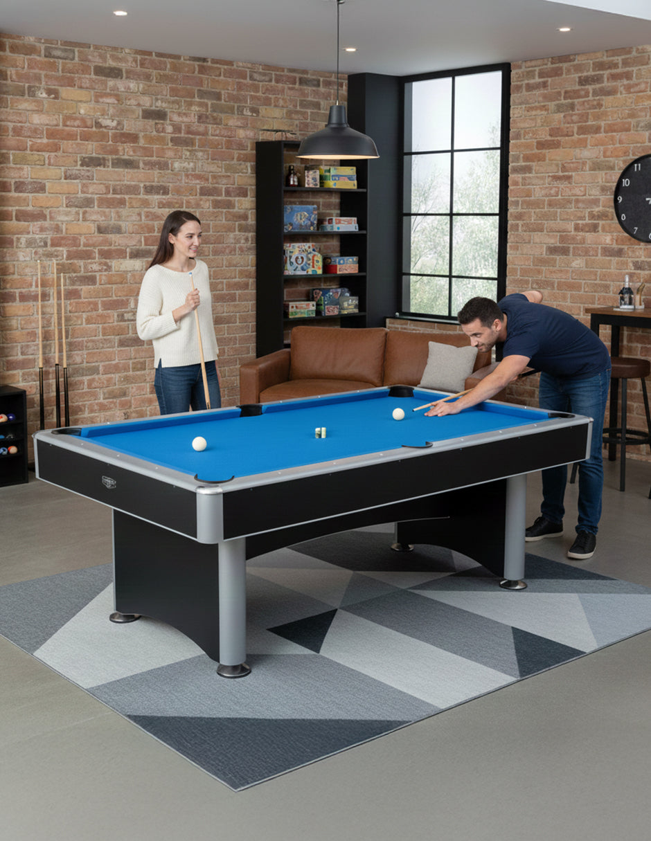 MESA NEGRA 3 EN 1 BILLAR, PING PONG Y COMEDOR DE LUJO