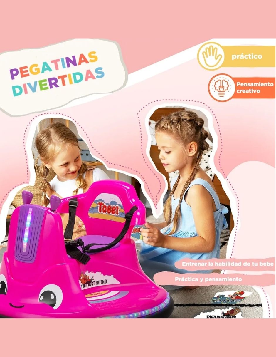 Carrito Chocón Montable Eléctrico Nebulons Rosa