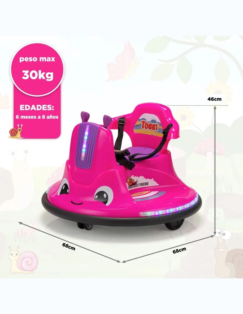 Carrito Chocón Montable Eléctrico Nebulons Rosa