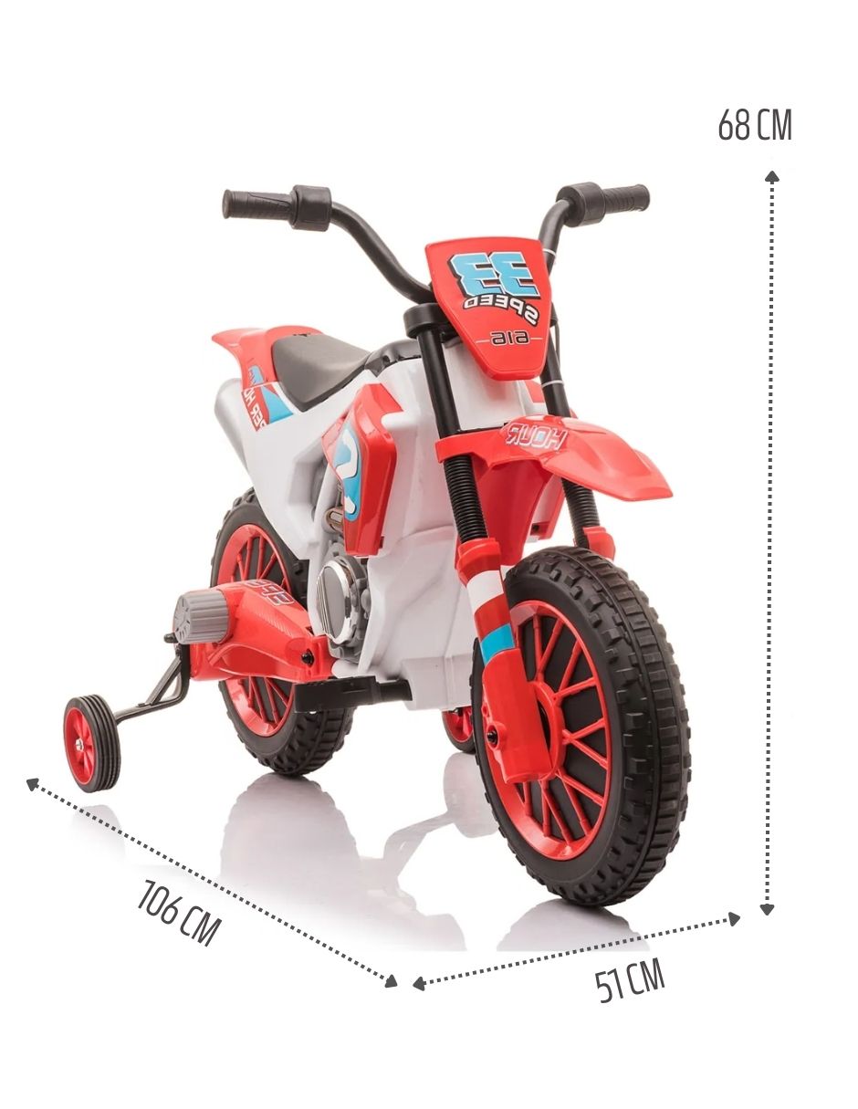 Moto Eléctrica Montable Infantil Cross Racing Recargable