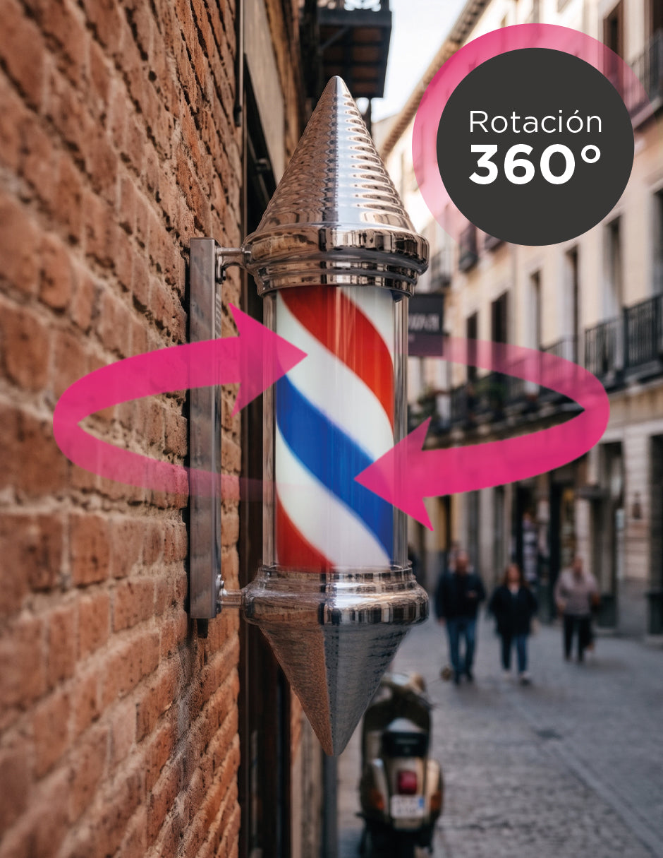 Poste Caramelo Elegante 90cm Figa Giratorio Para Barbería y Peluquería
