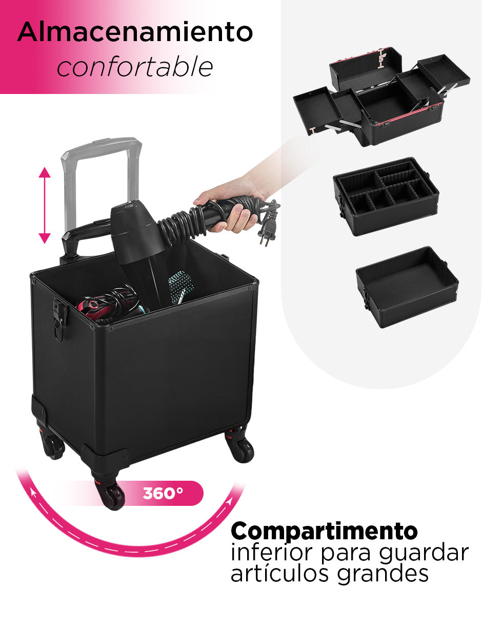 Maleta Profesional Para Barberia Negra