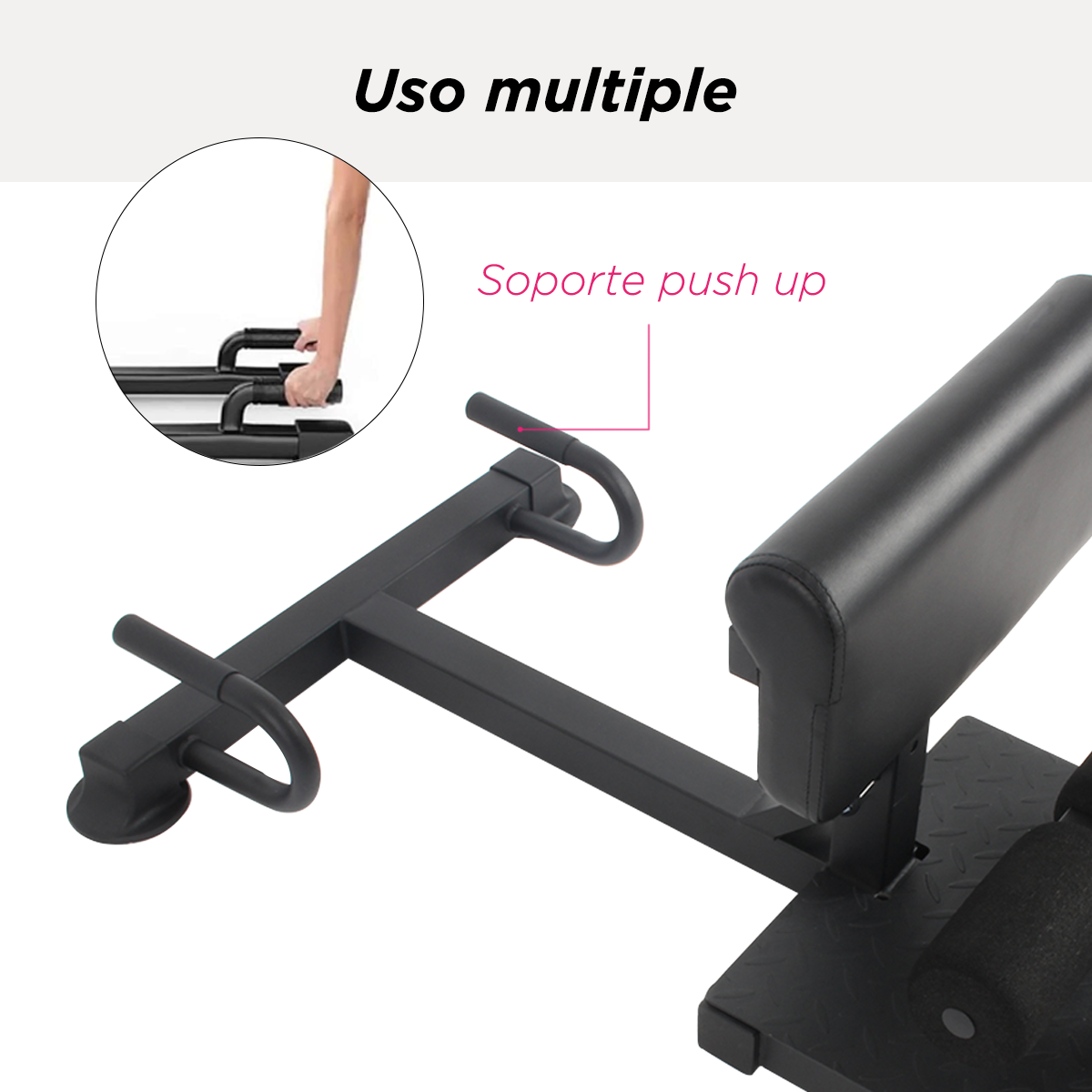 Máquina de Sentadillas Sissy para Pierna y Glúteos de Vanlig - Banco de Ejercicio Ajustable de Acero Negro