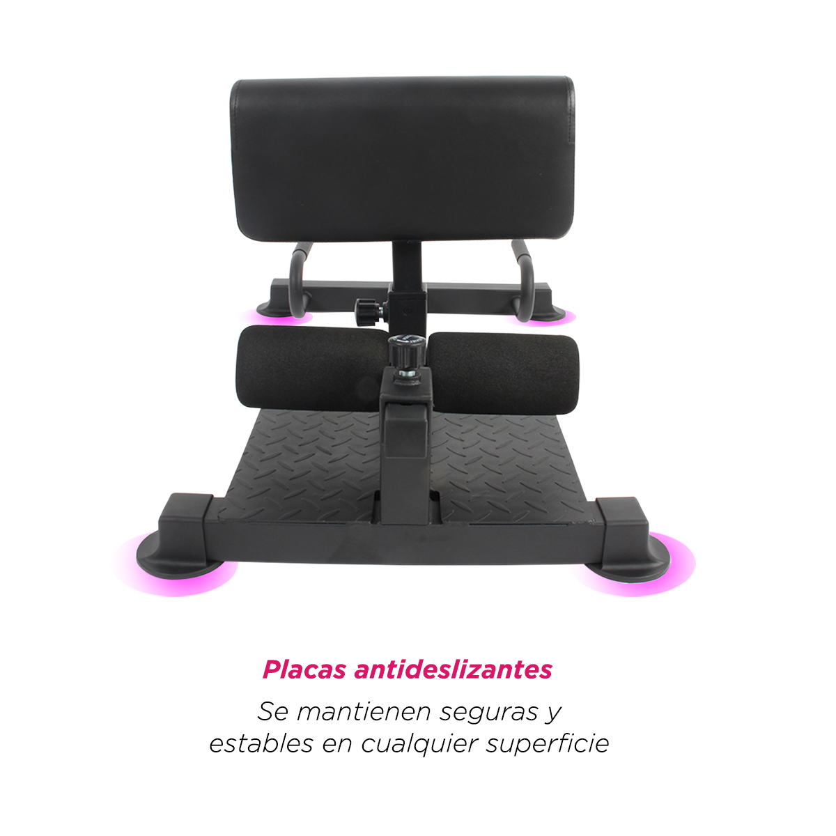 Máquina de Sentadillas Sissy para Pierna y Glúteos de Vanlig - Banco de Ejercicio Ajustable de Acero Negro
