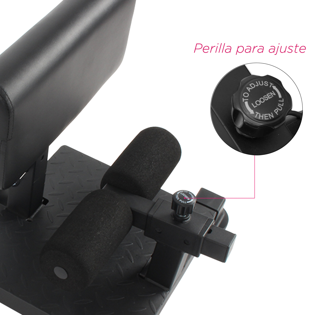 Máquina de Sentadillas Sissy para Pierna y Glúteos de Vanlig - Banco de Ejercicio Ajustable de Acero Negro