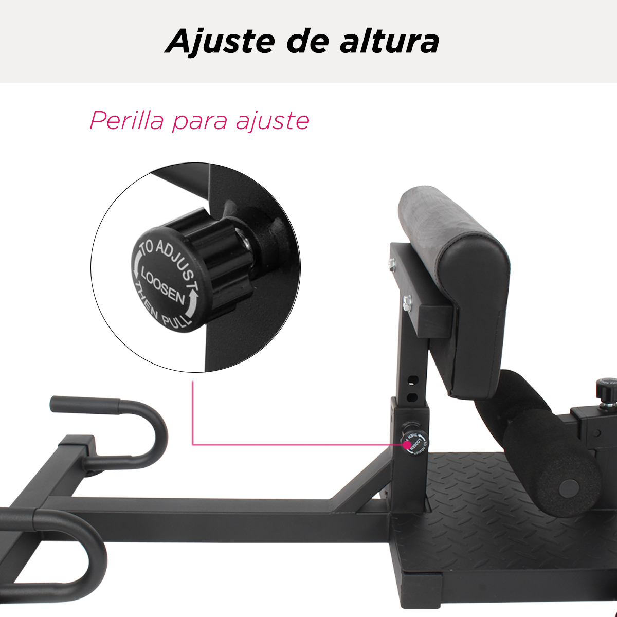 Máquina de Sentadillas Sissy para Pierna y Glúteos de Vanlig - Banco de Ejercicio Ajustable de Acero Negro