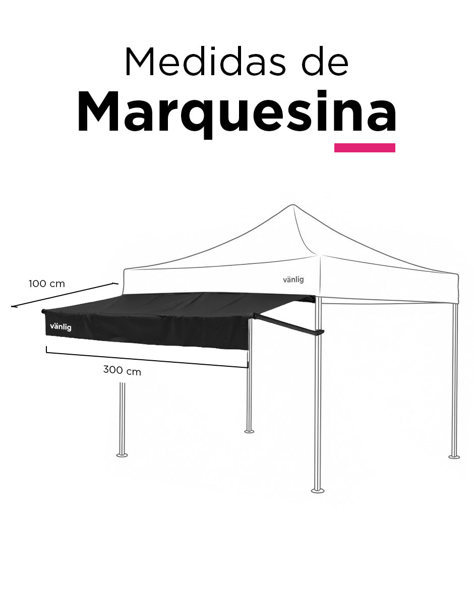 Marquesina 3M Negra